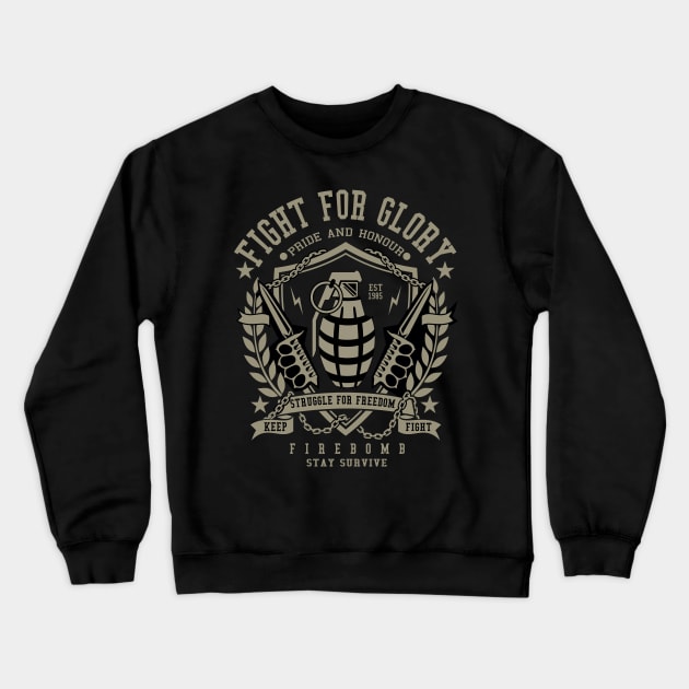 Grenade Crewneck Sweatshirt by lionkingdesign